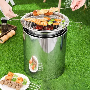 Attractive Price Family Style Grill Chicken Machine Three-Dimensional Windproof tusuk sate With Multiple Cooling Holes Parrilla