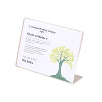 Support de table en acrylique en forme de L, horizontal et vertical, pour affichage de menu, prix et publicité, fabrication OEM