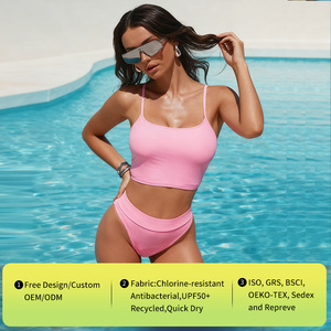 Bellissimo Bikini Bianco Trasparente Sexy da Spiaggia per Ragazze, Set Due Pezzi Donna, Bikini Economico a Fascia - Product Image 1