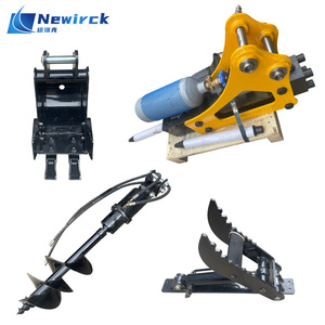 Accessoires pour <span class=keywords><strong>mini</strong></span>-excavatrice hydraulique complète de 08-4,5 tonnes : coupleur rapide, tarière, ramasse-graisses, scarificateur, tondeuse <span class=keywords><strong>à</strong></span> gazon, <span class=keywords><strong>grappin</strong></span> <span class=keywords><strong>à</strong></span> <span class=keywords><strong>bois</strong></span> - Product Image 4