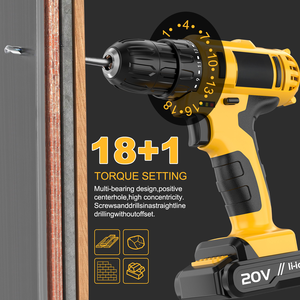 Perceuse-visseuse sans fil 20V avec moteur à balais à vitesse variable, mini-outil de bricolage sans clé, alimentation par batterie, modèle CD-20AN-2 (version américaine) - Product Image 5