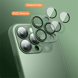 Frosted Matte Glass Ag trường hợp với logo ống kính bảo vệ điện thoại trường hợp đối với <span class=keywords><strong>iPhone</strong></span> 16 15 14 13 12 11 Pro Max - Product Image 4