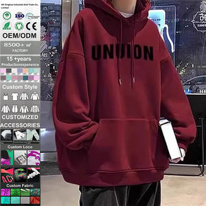 <b>Men's</b> Winter <b>Hoodies</b> Custom Logo Print 100% Polyester Blank Casual Luxury Windproof Eco-Friendly Tracksuit Unisex <b>Fleece</b> - Product Image 2