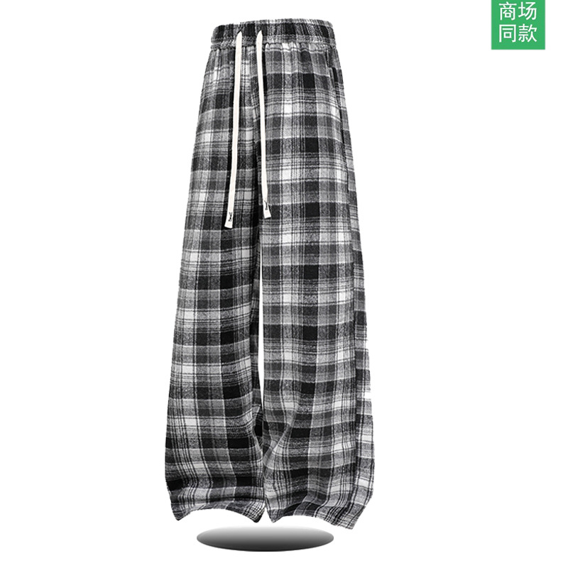Black plaid sweatpants