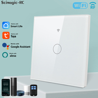 Interrupteur intelligent Wifi Tuya 1/2/3/4 Gang Interrupteur tactile sans fil neutre Interrupteurs muraux pour la commande vocale Alexa Google