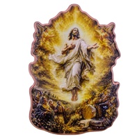 Pièce de collection personnalisée en cuivre fin .999 de 5 oz, barre commémorative irrégulière Jésus, avec relief 3D ange religieux, pièce de défi