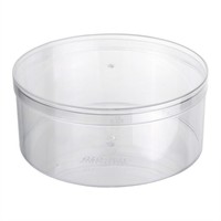 Boîte d'emballage alimentaire ronde écologique personnalisée, boîte de rangement transparente en plastique pour gâteaux et desserts avec couvercle, qualité alimentaire, JNH