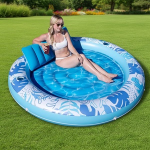 Flotador Inflable para Piscina, Tumbona Flotante para Adultos con Almohada, Bañera Grande para Broncearse, Cama Flotante para Tomar el Sol en Fiestas - Product Image 2