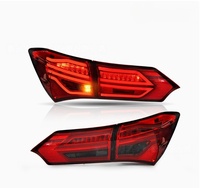Nouveaux feux arrière LED rouges clairs en ABS modifiés pour Corolla 2014-Présent, avec fonctions de marche, de freinage et de clignotant, pour mise à niveau des feux arrière.