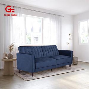 <span class=keywords><strong>Canapé</strong></span>-<span class=keywords><strong>Lit</strong></span> Moderne Pliable 3 <span class=keywords><strong>Places</strong></span> <span class=keywords><strong>en</strong></span> Velours Capitonnée pour Salon et Hôtel - Product Image 4