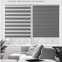 Stores zébrés classiques de taille personnalisée pour la décoration intérieure, stores enrouleurs électriques en tissu pour fenêtres, motif vertical intégré, uni