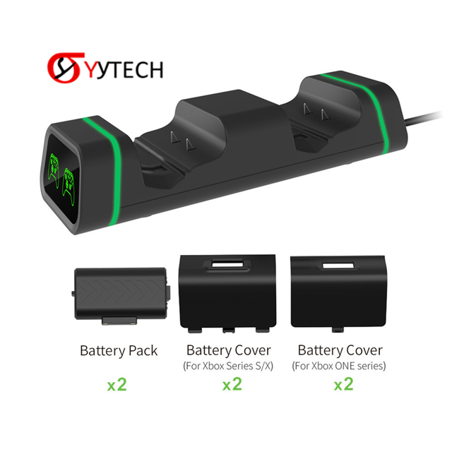 SYYTECH New TYX-19006X Gamepad Controller 800mAH Battery Pack Dual Charging Stand for Xbox Series S X Accessories