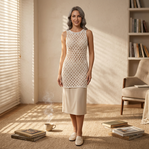 Abito <span class=keywords><strong>Senza</strong></span> <span class=keywords><strong>Maniche</strong></span> di Alta Qualità per Donna, Taglio Alto, Casual, per Primavera, Estate e Autunno - Product Image 2