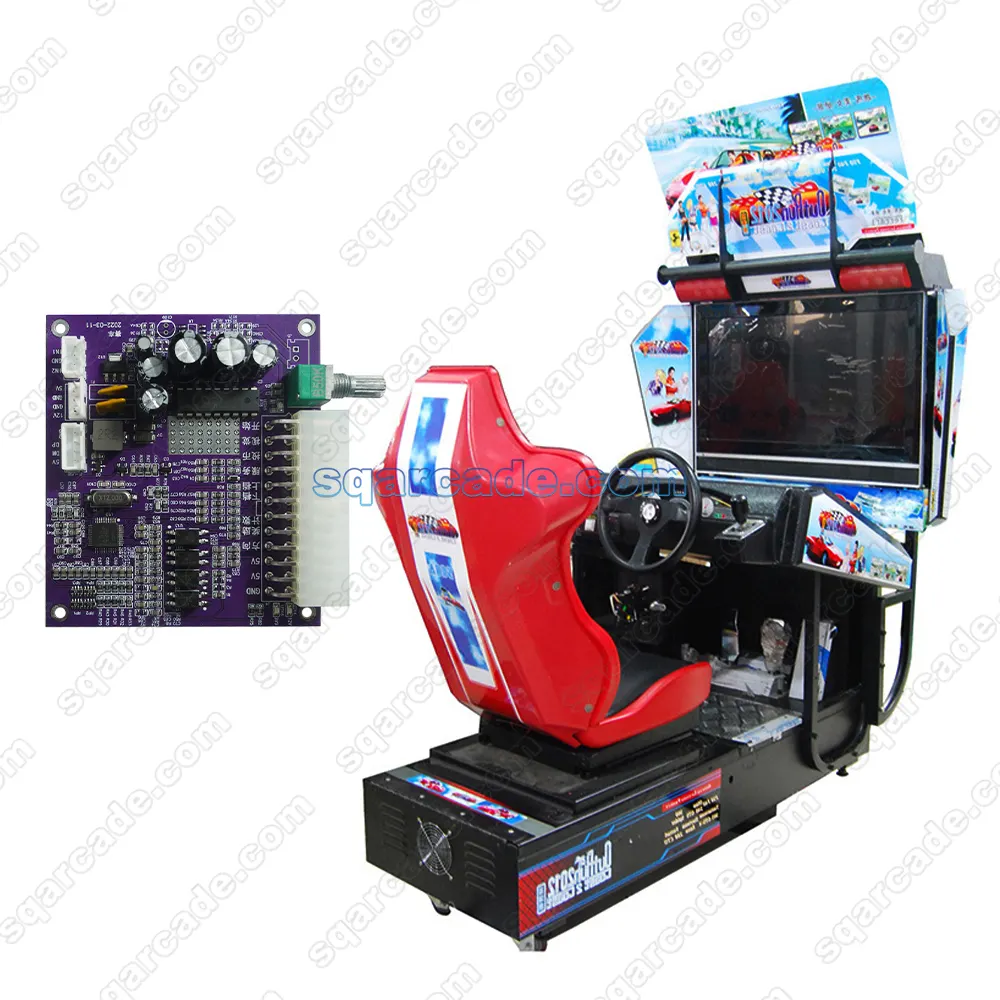 Indoor Münzbetriebenes Rennspiel Arcade-Simulator fahren IO-Karte Host-Steuerpanel-Kit für HD-Überlauf-Spielmaschine