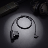 Adaptor Headset PTT U94 Plastik ABS Tahan Lama, Ringkas dan Mudah Digunakan untuk Motorola GP88 GP2000 Yaesu Ham Radio