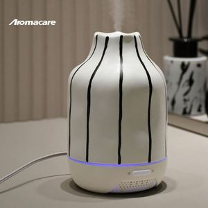 Biểu Tượng Tùy Chỉnh LED Hương Thơm Hương Thơm Phòng Màu Đen Tinh Dầu Khuếch Tán Gốm - Product Image 4