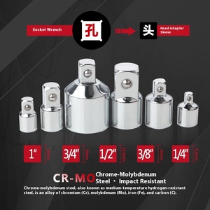 1-năm 6-Piece Chrome vanadi thép ổ cắm Adapter <span class=keywords><strong>Set</strong></span> Ratchet cờ lê cho ô tô bảo trì lớn 1/2 nhỏ 1/4 bay kích cỡ - Product Image 3