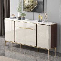 Console et table d'appoint minimalistes pour salon et chambre, table basse et buffet en bois blanc de style campagnard