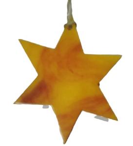 Vente directe en usine, en forme d'étoile, coupe en résine jaune, article suspendu de noël, articles de décoration de Style Antique pour la maison, Restaurant - Product Image 5