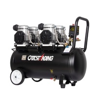 Compresseur d'air portable industriel 8L 10L 30L, petit, silencieux, type piston, avec alimentation 220V AC, moteur refroidi par air, sans huile, méthode de refroidissement