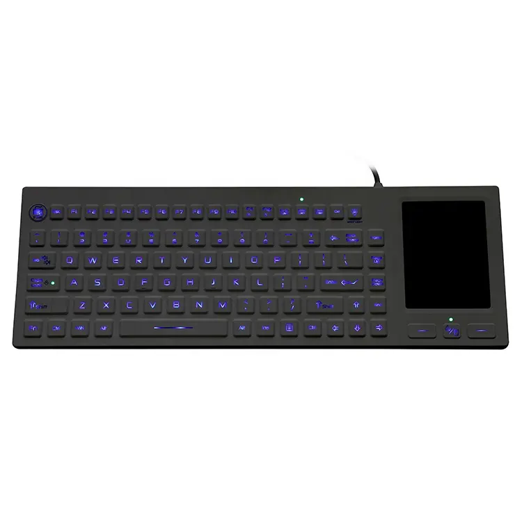 Clavier rétroéclairé 2 en 1, personnalisé, pour ordinateur portable, en Silicone, étanche, avec pavé tactile