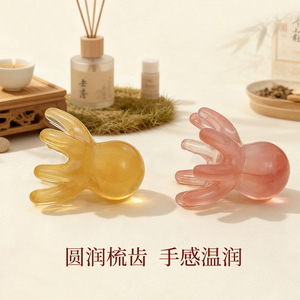 หวีนวดรูปปลาหมึกทำจากเรซิ่น ขนาด 10 ซม. สำหรับนวดศีรษะ บรรเทาอาการปวด และบำบัดด้วยการกดจุด - Product Image 2