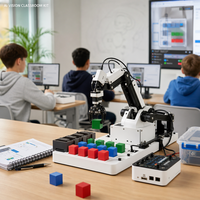 Kit de bras robotique éducatif 4 axes avec vision IA et ventouse pour l'école, les programmes STEM et la programmation, doté de capteurs de sécurité, prêt à l'emploi