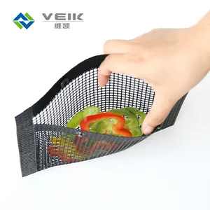 Non Stick PTFE Mesh Bag for Grill Toaster Oven Bags Barbecue Pockets Sheets BBQ grill mesh bag