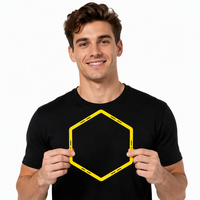 Ensemble d'anneaux d'agilité hexagonaux détachables pour l'entraînement de la vitesse et de la technique au pied, pour le football, le basketball, le fitness, avec sac de transport