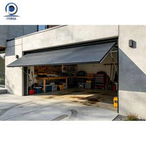Porte de <span class=keywords><strong>garage</strong></span> panoramique sur mesure Prima avec panneaux en verre trempé et rail galvanisé pour résidence en bord de <span class=keywords><strong>falaise</strong></span> - Product Image 3