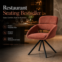 Sillón Moderno de Corduroy para Hostelería, Diseño Ergonómico con Respaldo Abierto, Silla de Comedor para Restaurante y Hotel