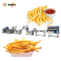 Kleine 50kg aardappel diepvries frites productielijn chips friteuse CE gecertificeerd semi-automatische fritesmachine