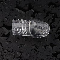 Pénis Extender Sleeve Préservatifs Réutilisables Silicone Gland Couverture Spike Dick Agrandissement Cock Ring Érection Sex Toys pour Hommes
