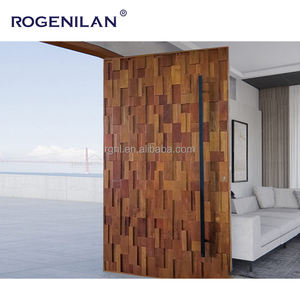 रोजेनिलन विला लक्जरी 3 डी कार्विंग कास्ट एल्यूमीनियम बाहरी सामने प्रवेश द्वार बाहरी अद्वितीय डिजाइन सुरक्षा दरवाजे - Product Image 4