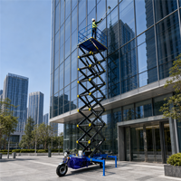 Plateforme élévatrice mobile électrique à ciseaux 10m, capacité 500kg, plateforme de travail aérien hydraulique, moteur 3000W, vente directe usine