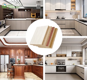 แผ่นเมลามีนตกแต่งสองด้าน ไม้ป็อปลาร์คุณภาพสูง ระดับเฟอร์นิเจอร์ภายในอาคาร ปราศจากฟอร์มาลดีไฮด์ E1 สำหรับห้องครัว ห้องนั่งเล่น ผลิตในจีน - Product Image 6