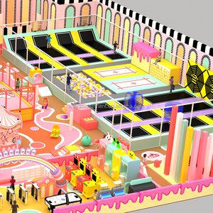 Parc de trampolines intérieur sur le thème personnalisé avec cordes d'escalade et piscines à balles pour un parc d'attractions amusant pour les enfants - Product Image 1