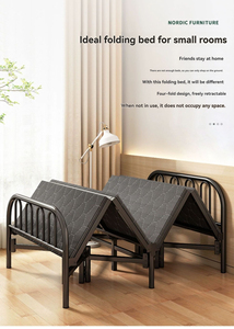 <span class=keywords><strong>Lit</strong></span> mezzanine moderne <span class=keywords><strong>pas</strong></span> <span class=keywords><strong>cher</strong></span> cadre de lits simple en fer pour adultes <span class=keywords><strong>lit</strong></span> pliant portable vente en gros - Product Image 3