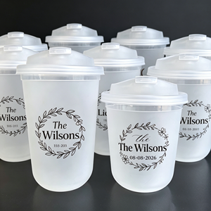 <b>Wedding</b> 500ml 16oz Pp U Shape Cup Clear Disposable Plastic Boba <b>Bubble</b> Milk Tea Camping Take Away Cup Customized Guests Banquet - Product Image 1