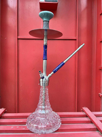 Disponible en gros narguilé accessoires fumer verre Chicha avec vase shisha narguilé or france shisha narguilé type libre