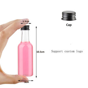 Custom 50 ml 100 ml 125 ml 150 ml 300 ml 500 ml bottiglia di plastica per animali domestici con tappo in alluminio per alcol liquore vino succo di birra - Product Image 5