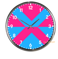 Horloge murale ronde arc-en-ciel Bear, horloge silencieuse classique sans tic-tac, fonctionnant sur piles, pour bureau, maison, salon