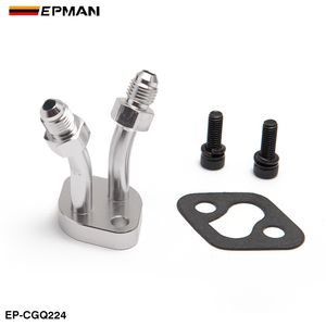 EPMAN <span class=keywords><strong>Voiture</strong></span> Turbo eau/liquide <span class=keywords><strong>de</strong></span> refroidissement bride raccord et joint boulon pour Toyota CT9 CT12 CT20 CT26 4AN Flare adaptateur en aluminium EP-CGQ224 - Product Image 1