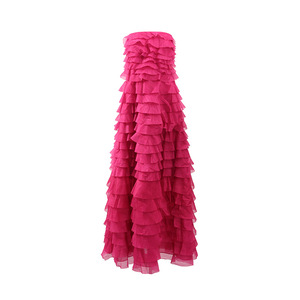 Nuevo <span class=keywords><strong>Vestido</strong></span> Largo de Verano 2026 sin Tirantes, con Cintura Alta y Volantes en Capas, Elegante para Fiestas y Eventos Nocturnos - Product Image 3