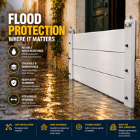Système de barrière anti-inondation en aluminium, panneaux étanches démontables et réutilisables, à déploiement rapide, pour usage industriel et commercial intensif