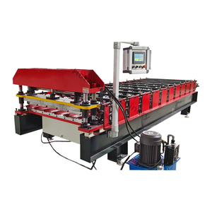 Machine de fabrication de tôle de toiture double couche à livraison rapide Machines de pliage de tôle Rouleau de toiture en métal formant la machine - Product Image 3