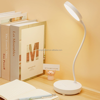 Lampe d'étude moderne et simple pliable à LED avec commande tactile, lumière blanc chaud 3500K, en plastique, garantie 3 ans, pour salle de lecture et chambre à coucher