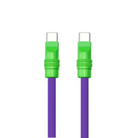 Câble de chargeur de téléphone portable USB-C vers Type-C de 1 m 240 W, charge rapide PD 5A, transfert de données, conducteur en cuivre pur, silicone souple