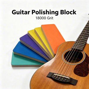 Esponja de Lijado con Acabado Espejo, Grano 18000, Bloque de Pulido para Guitarra, Eliminación de Arañazos en Trastes, Esponjas de Lijado con Identificación por Colores - Product Image 1