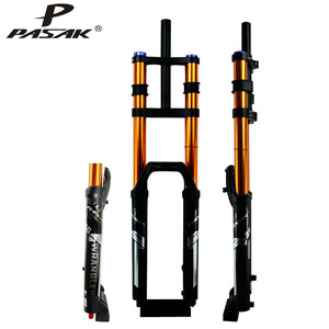 Fourche de <span class=keywords><strong>VTT</strong></span> DH 3.0IN avec <span class=keywords><strong>suspension</strong></span> à air, amortissement à l'huile et réglage du rebond, pour pneus 27.5 et 29ER, axe 110*15MM, en alliage - Product Image 5